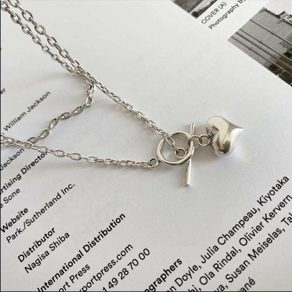 18” LOVE HEART 925 STERLING SILVER NECKLACE, NICE NECKLACE, CUTE NECKLACE - Picture 5 of 6